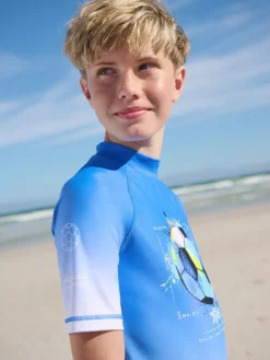 Discount Next Cobalt Blue Football Short Sleeve Rash Vest (1.5-16yrs)