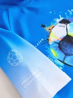 Discount Next Cobalt Blue Football Short Sleeve Rash Vest (1.5-16yrs)