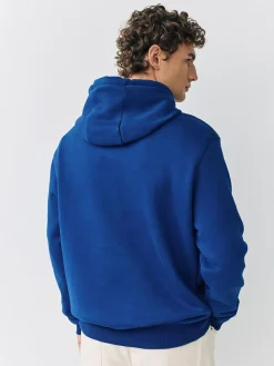Next Cobalt Blue Regular Fit Heavyweight Cotton Rich Jersey Hoodie^ Sweatshirts & Hoodies|Sweatshirts & Hoodies