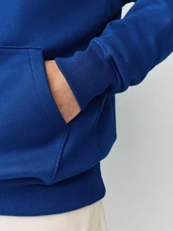 Next Cobalt Blue Regular Fit Heavyweight Cotton Rich Jersey Hoodie^ Sweatshirts & Hoodies|Sweatshirts & Hoodies