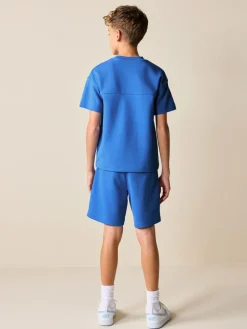 Best Next Relaxed Fit Heavyweight T-Shirt and Shorts Set (3-16yrs) Cobalt Blue