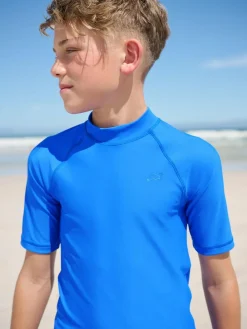 Next Cobalt Blue Short Sleeve Rash Vest (1.5-16yrs)^BOY Swimwear
