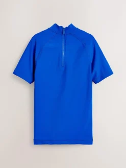 Next Cobalt Blue Short Sleeve Rash Vest (1.5-16yrs)^BOY Swimwear