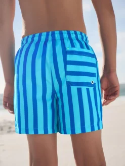 Discount Next Stripe Swim Shorts (3-16yrs) Cobalt Blue