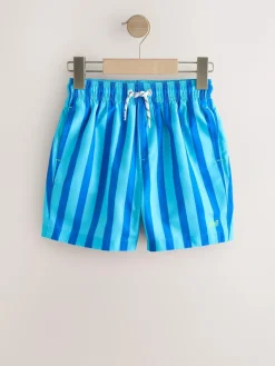 Discount Next Stripe Swim Shorts (3-16yrs) Cobalt Blue