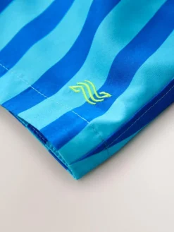 Discount Next Stripe Swim Shorts (3-16yrs) Cobalt Blue