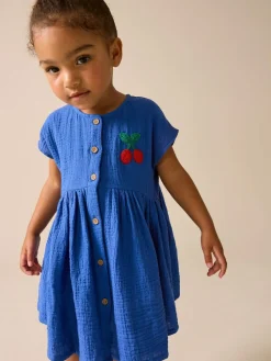 Next Textured Short Sleeve Dress (3mths-8yrs)^ Dresses|Dresses