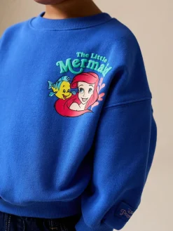 Online Next Cobalt Blue The Little Mermaid Crew Neck Sweatshirt (3mths-7yrs)