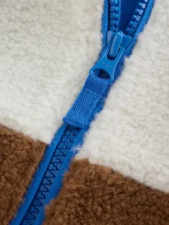 Discount Next Colourblock Plain Funnel Neck Fleece Zip Through Fleece (3mths-7yrs)