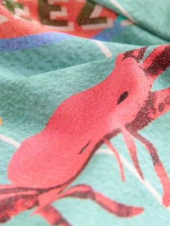 Hot Next Conversational Print Ruched Side Tummy Shaping Control Swimsuit