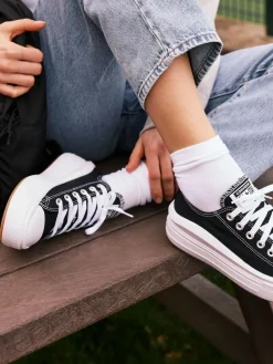 Outlet Converse All Star Move Chuck Ox Platform Trainers Black