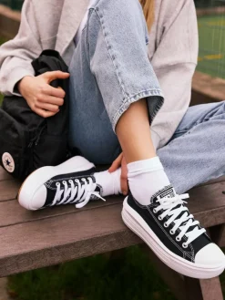 Outlet Converse All Star Move Chuck Ox Platform Trainers Black