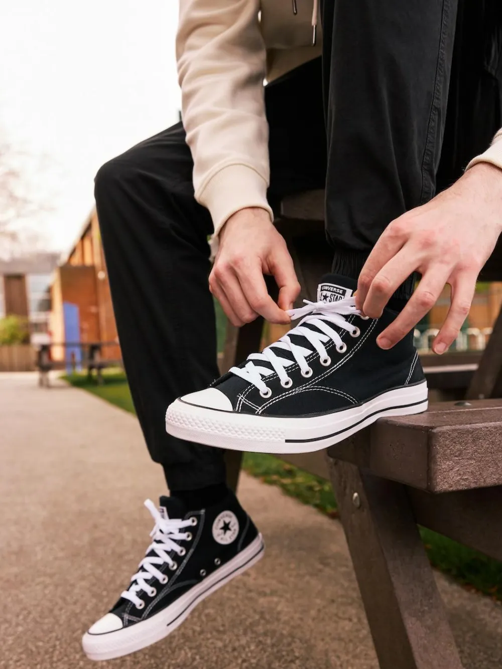 Outlet Converse Black Chuck Malden Street Trainers
