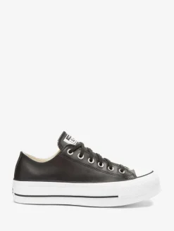 Online Converse Platform Lift Chuck Ox Leather Trainers Black