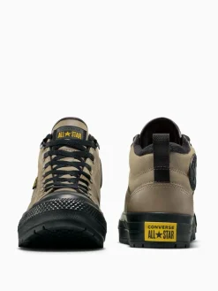 Hot Converse Chuck Taylor All Star Malden Street Mid Top Trainers Grey