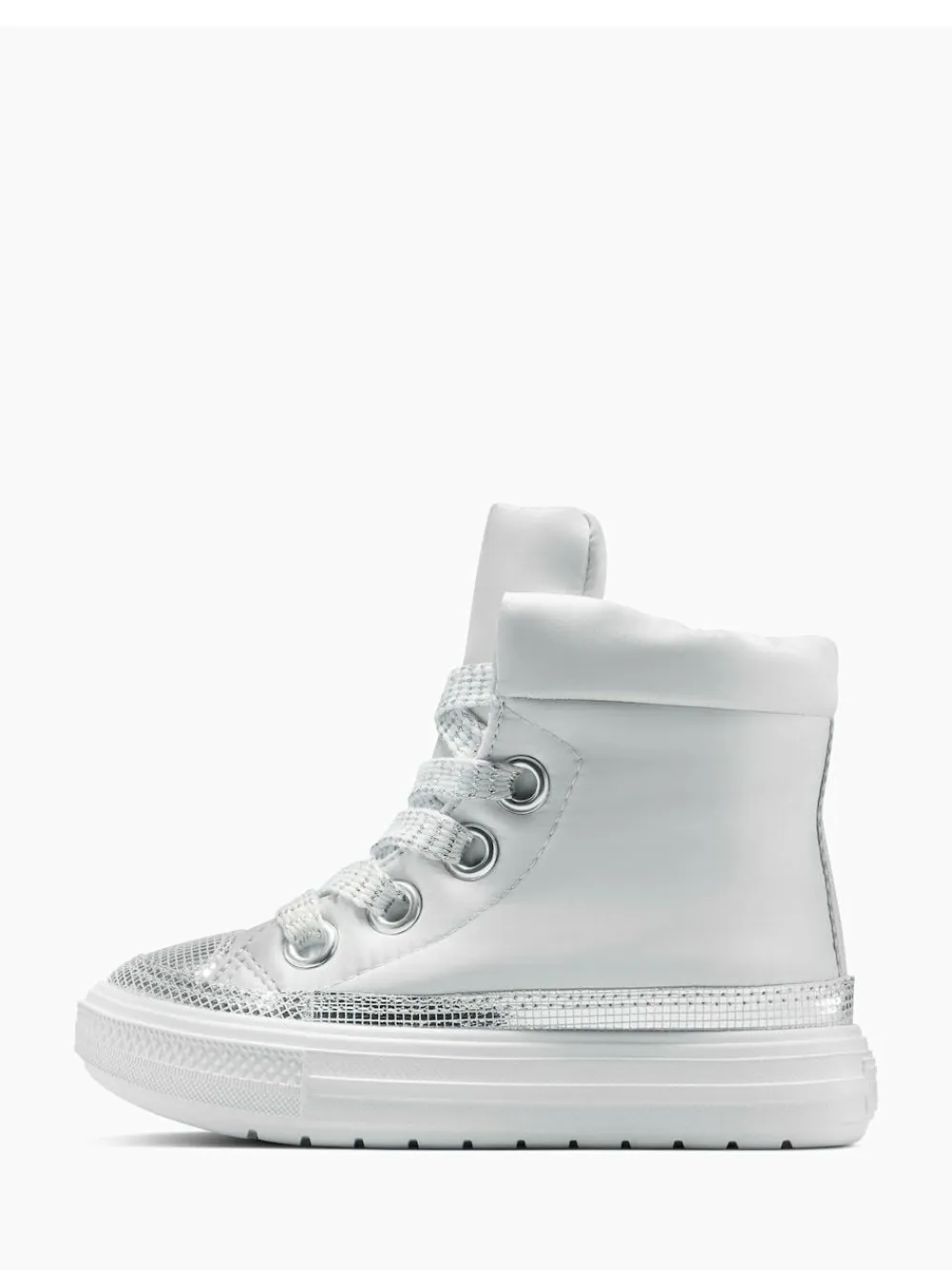 Clearance Converse Silver Chuck Taylor Kid Lift Trainers
