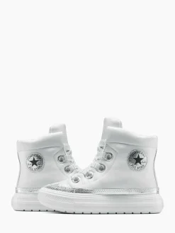 Clearance Converse Silver Chuck Taylor Kid Lift Trainers