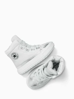 Clearance Converse Silver Chuck Taylor Kid Lift Trainers