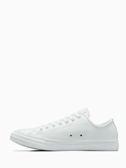 Converse White Chuck Taylor All Stars Leather Ox Trainers^Women Sneakers