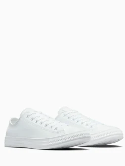 Converse White Chuck Taylor All Stars Leather Ox Trainers^Women Sneakers