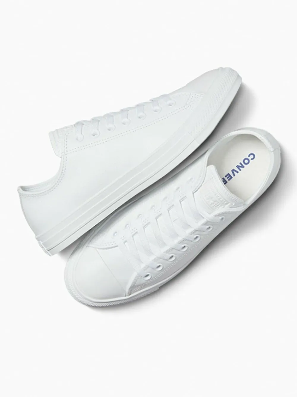 Converse White Chuck Taylor All Stars Leather Ox Trainers^Women Sneakers