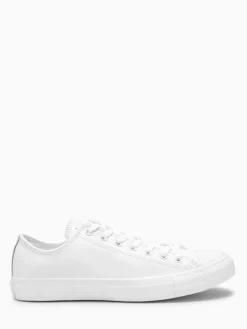 Outlet Converse Leather Chuck Ox Trainers White