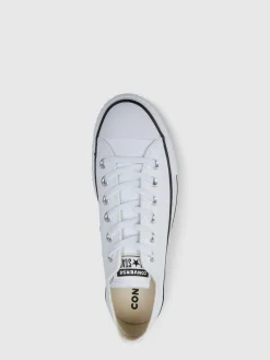 Outlet Converse Platform Lift Chuck Ox Leather Trainers White