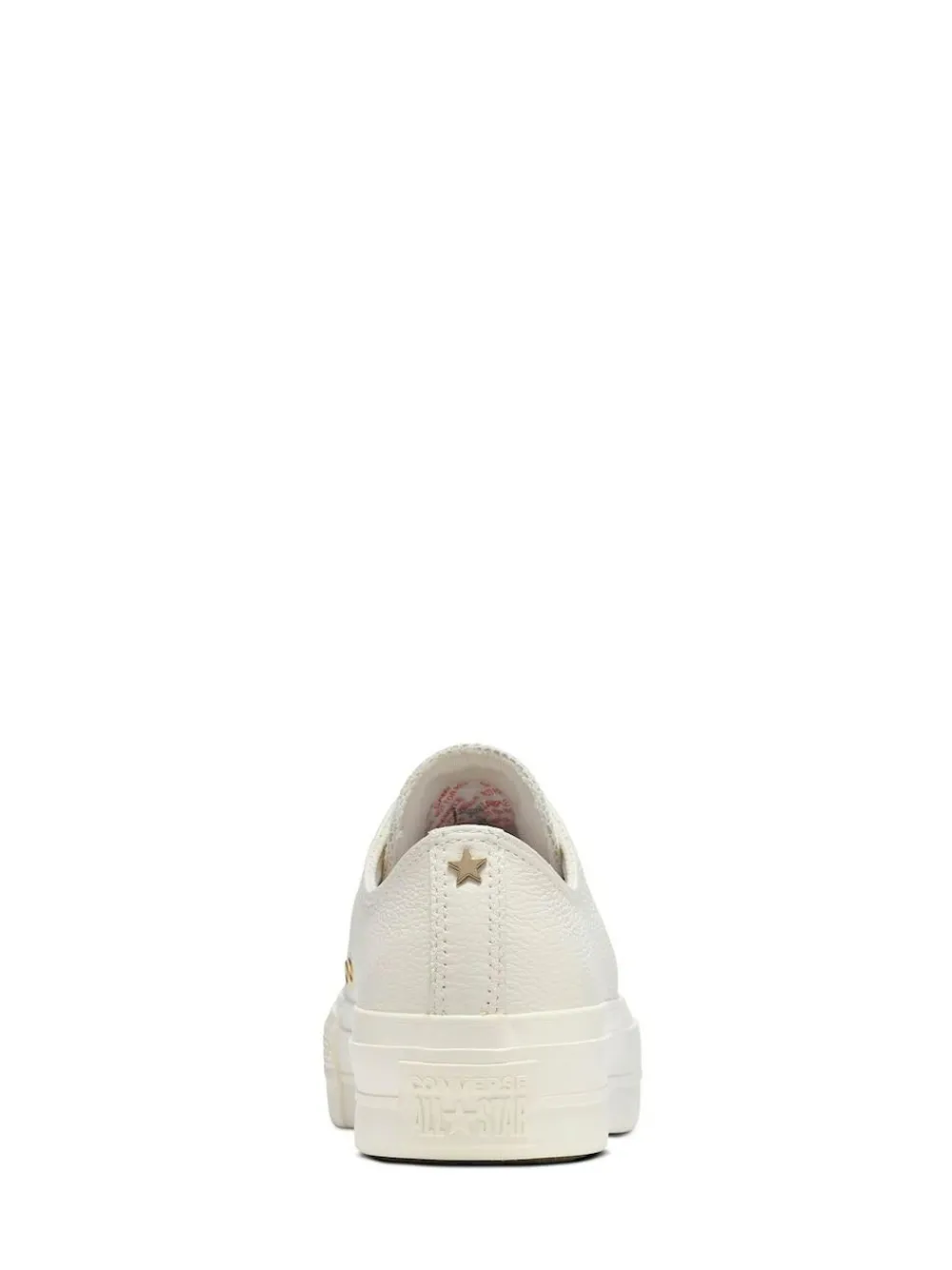 Best Converse White/Gold Chuck Taylor All Star Lift Mono Leather Low Trainers