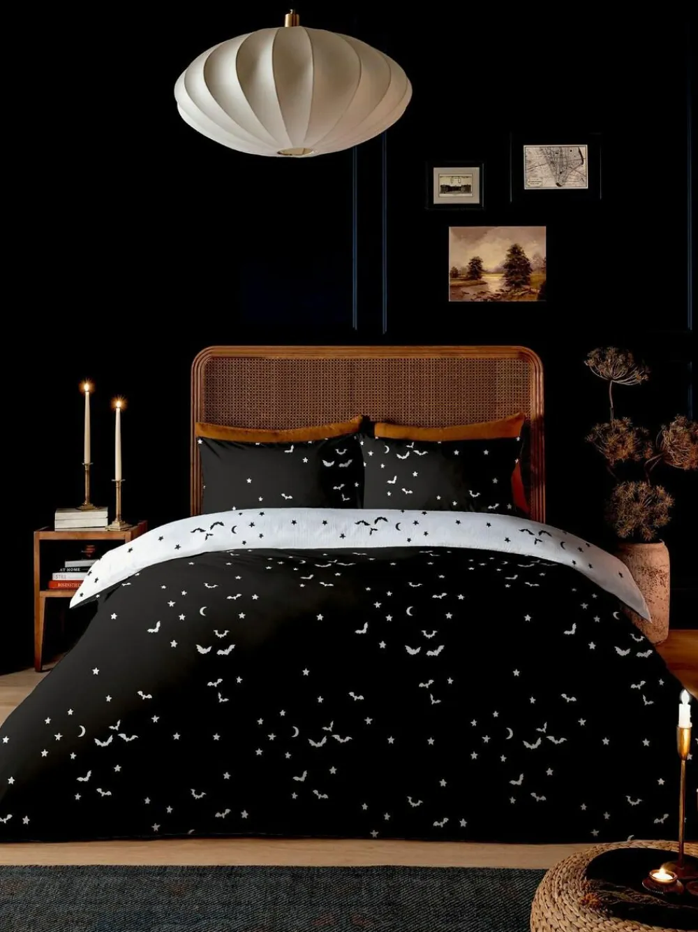 Copenhagen Home Black Bats Duvet Cover Set^ Branded Bedlinen