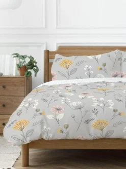 Discount Copenhagen Home Olia Duvet Cover and Pillowcase Set Silver