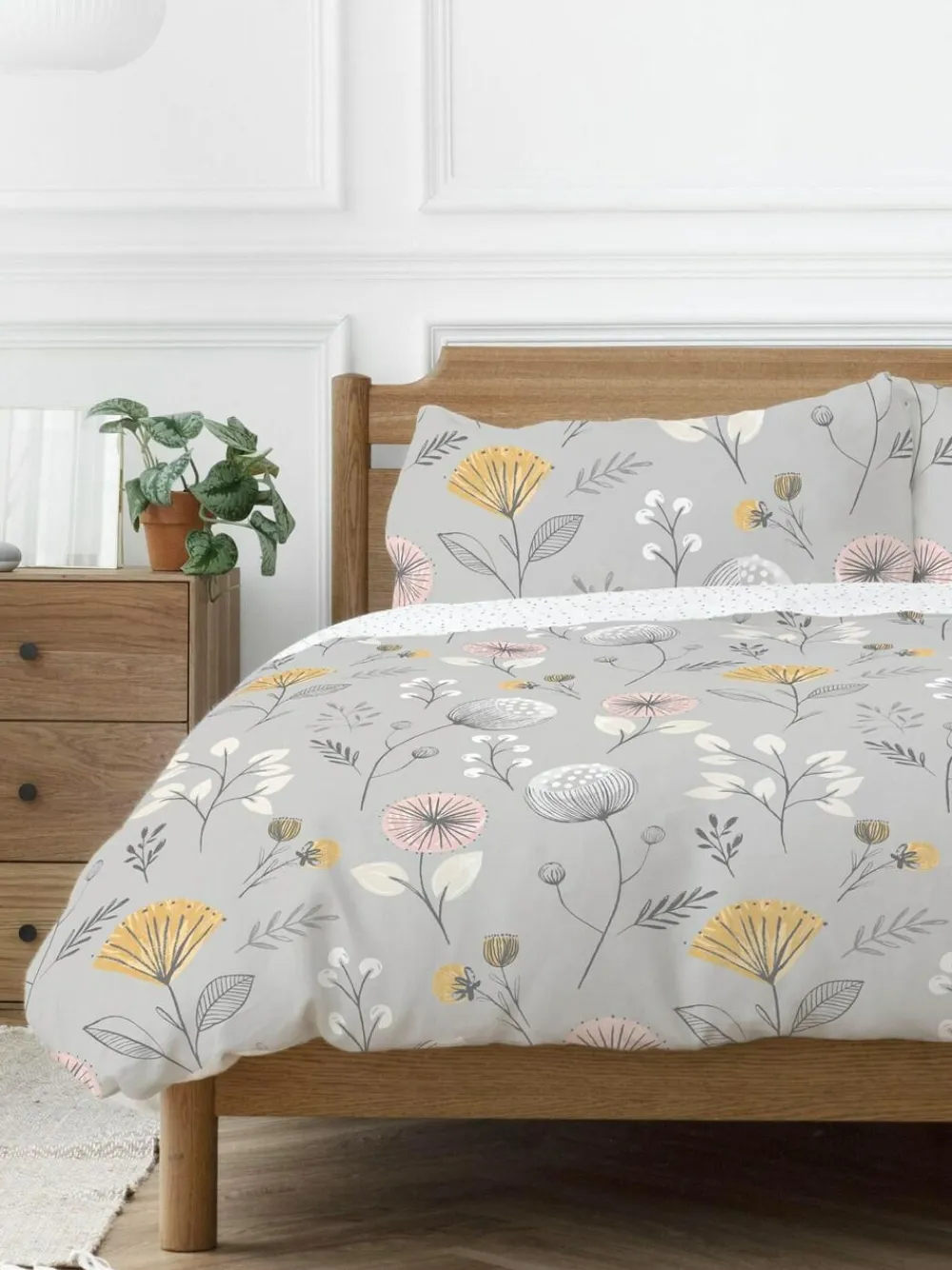 Discount Copenhagen Home Olia Duvet Cover and Pillowcase Set Silver