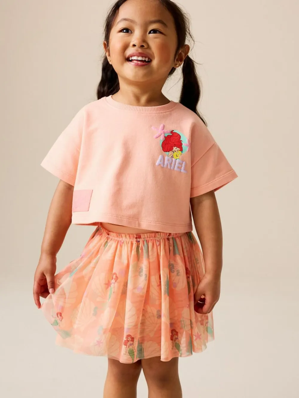 Next Coral Ariel Disney Top & Skirt Set (3mths-7yrs)^ Tops|Shorts & Skirts