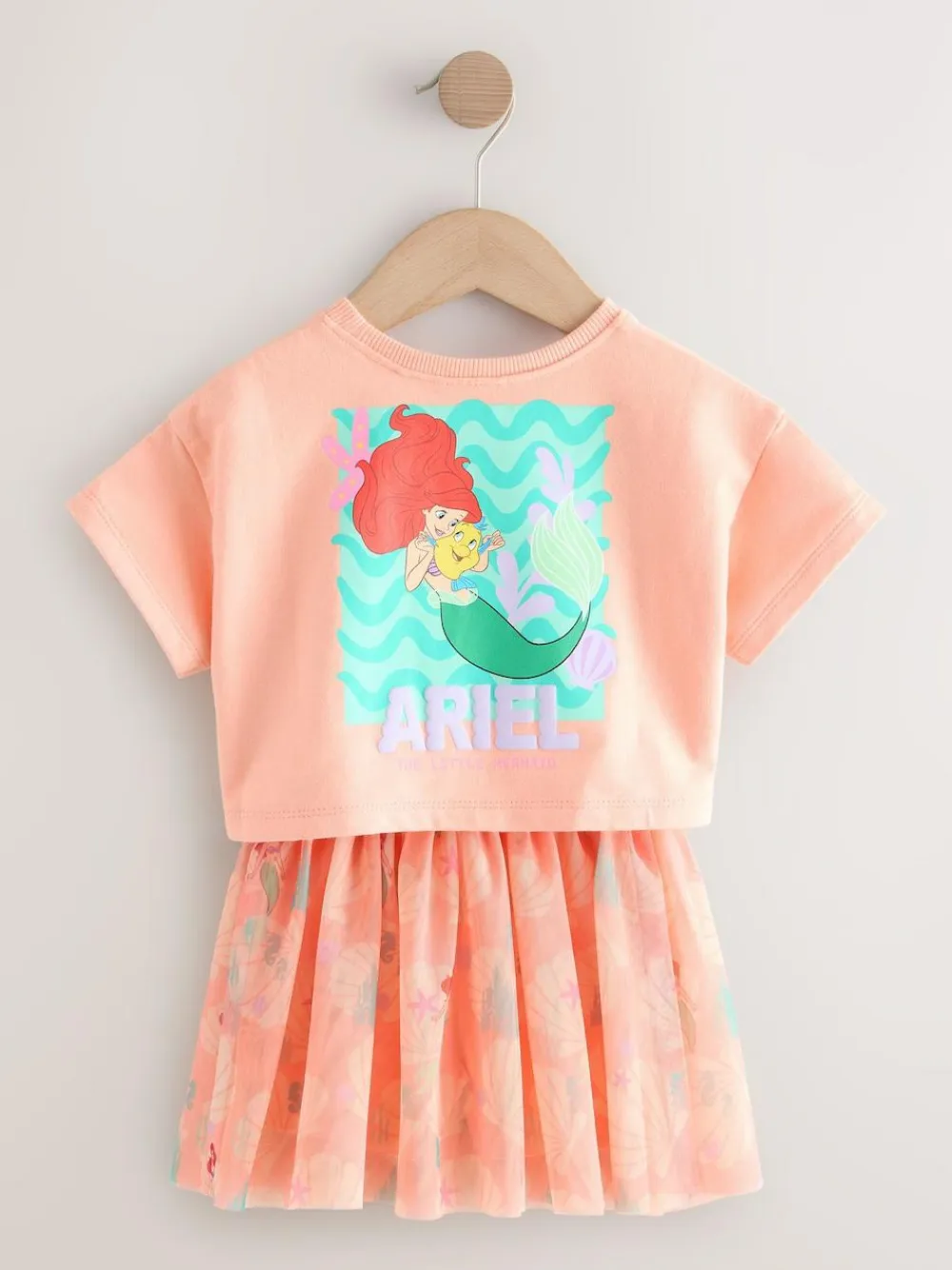 Next Coral Ariel Disney Top & Skirt Set (3mths-7yrs)^ Tops|Shorts & Skirts