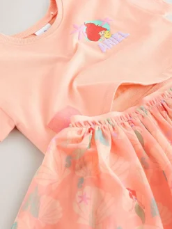 Next Coral Ariel Disney Top & Skirt Set (3mths-7yrs)^ Tops|Shorts & Skirts