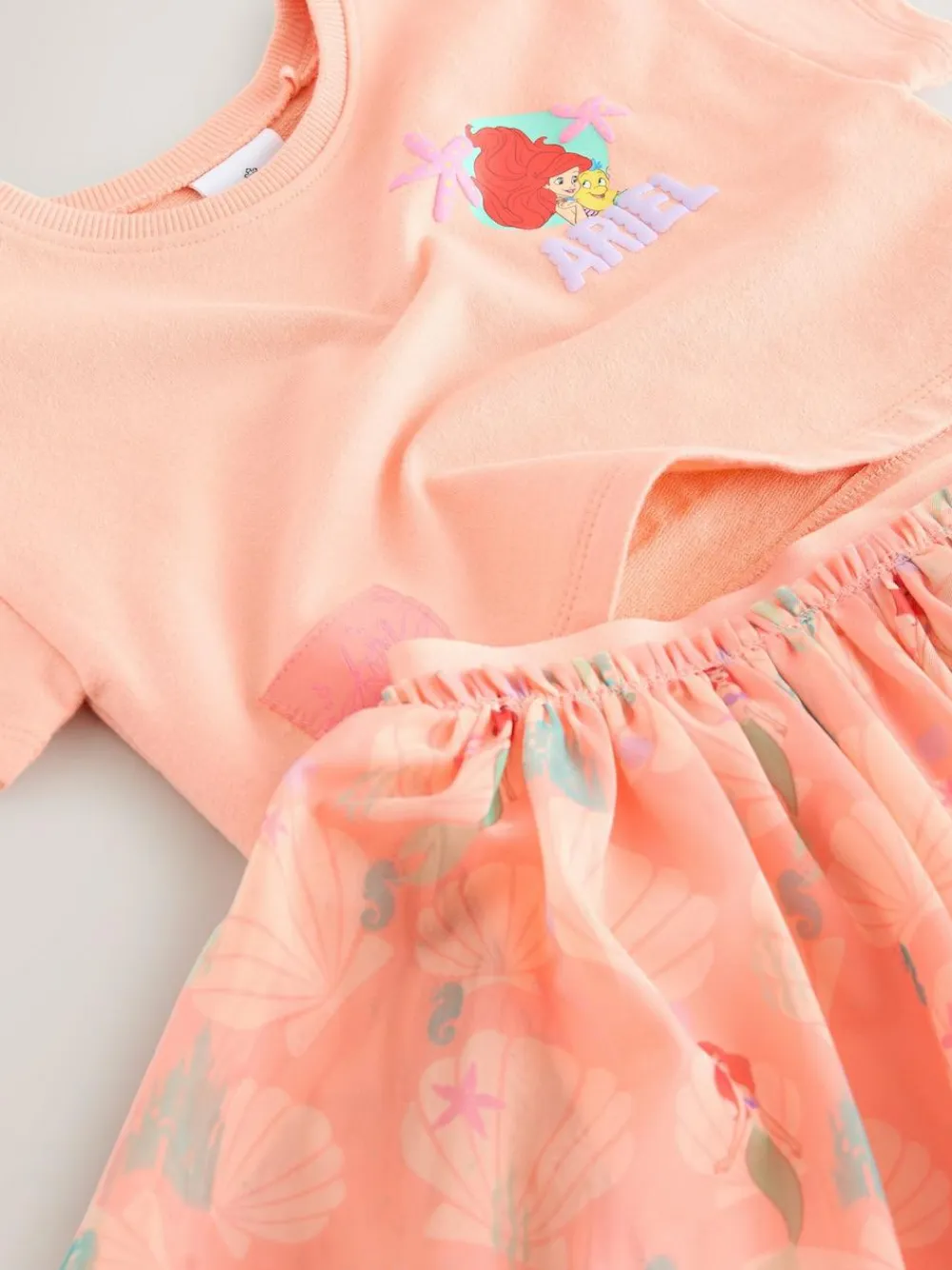 Next Coral Ariel Disney Top & Skirt Set (3mths-7yrs)^ Tops|Shorts & Skirts