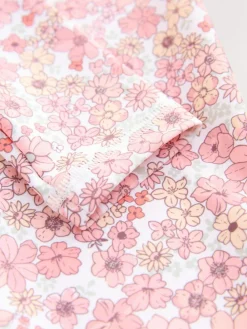 New Next Long Leg Sunsafe Swimsuit (3mths-7yrs) Coral Pink Ditsy Floral