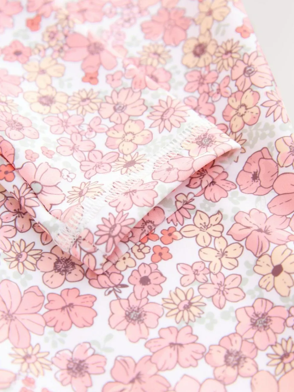 New Next Long Leg Sunsafe Swimsuit (3mths-7yrs) Coral Pink Ditsy Floral