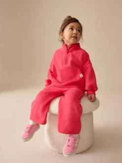 Outlet Next Coral PInk Quarter Zip Sweatshirt (3mths-7yrs)