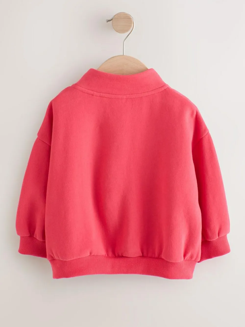 Outlet Next Coral PInk Quarter Zip Sweatshirt (3mths-7yrs)