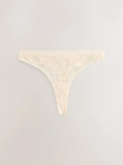 Sale Next Thong All-Over Lace No VPL Knickers 3 Pack Coral Pink