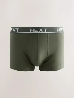 Outlet Next Core Grey/Green 10 pack Cotton Rich Blend Hipsters Boxers