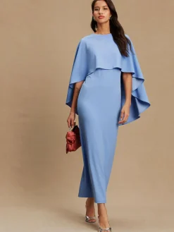 Outlet Next Cornflower Blue Cape Maxi Dress