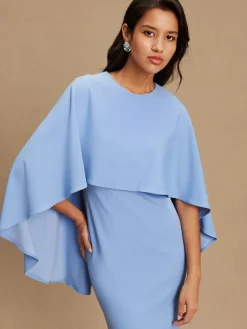 Outlet Next Cornflower Blue Cape Maxi Dress