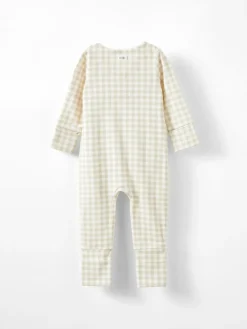 Sale Cotton On Long Sleeve Zip Romper Cream Dove