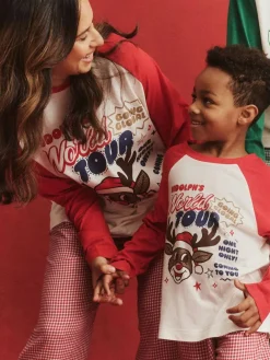Cotton On Kids Matching Family Christmas Raglan Long Sleeve Pyjamas^BOY Nightwear