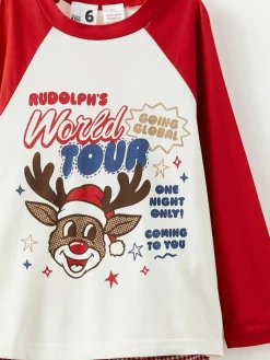 Online Cotton On Kids Matching Family Christmas Raglan Long Sleeve Pyjamas Red