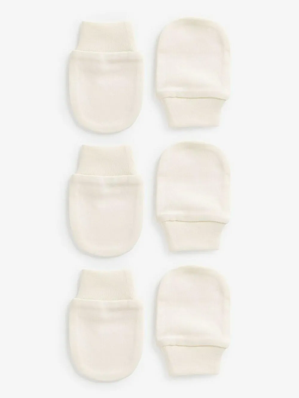 Next 100% Cotton Baby Scratch Mitts 3 Pack^ Unisex|Newborn Accessories