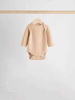 Next Cream Baby Long Sleeve Bodysuits 5 Pack^BOY Multipacks|Unisex