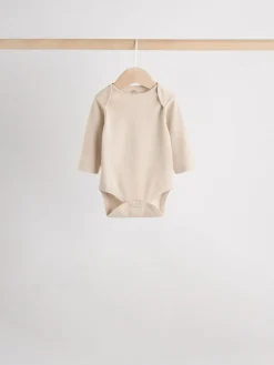 Next Cream Baby Long Sleeve Bodysuits 5 Pack^BOY Multipacks|Unisex