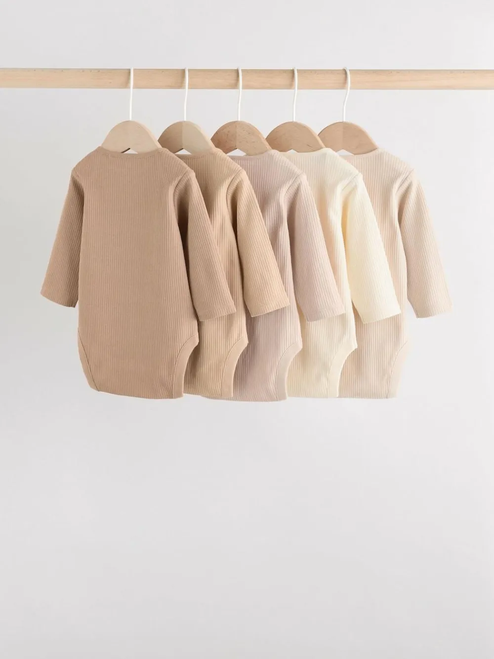 Next Cream Baby Long Sleeve Bodysuits 5 Pack^BOY Multipacks|Unisex